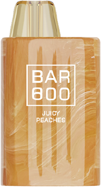 800 puffs box disposable vape in amber marbled swirl finish — Juicy Peaches flavor