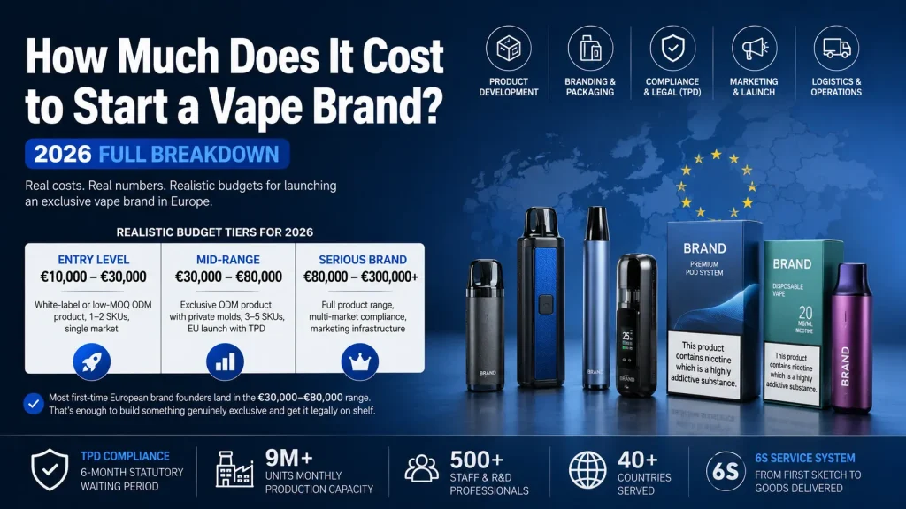 How Much Does It Cost to Start a Vape Brand? 2026 Full Breakdown