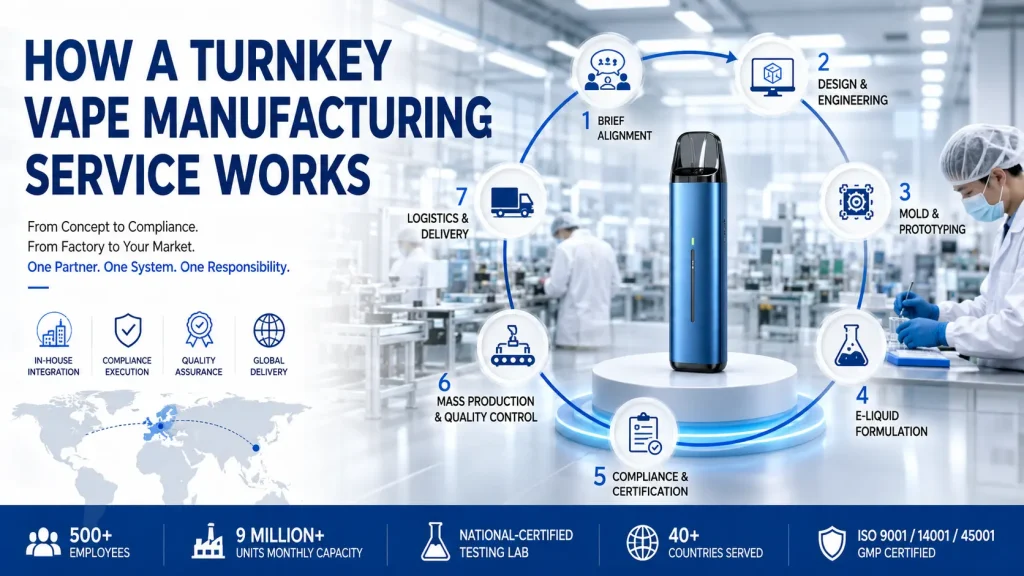 How a Turnkey Vape Manufacturing Service Works