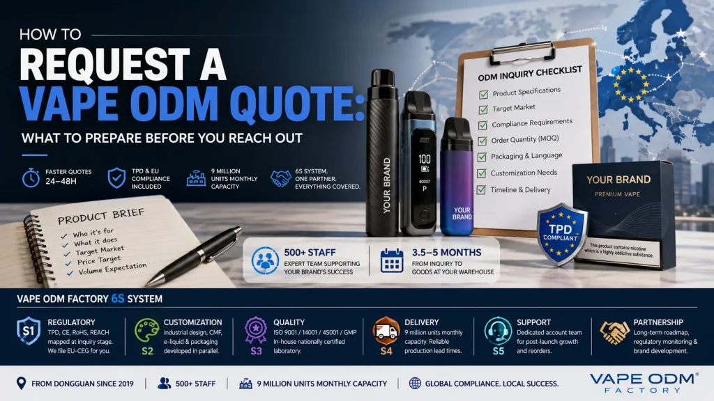 How to Request a Vape ODM Quote: What to Prepare Before You Reach Out