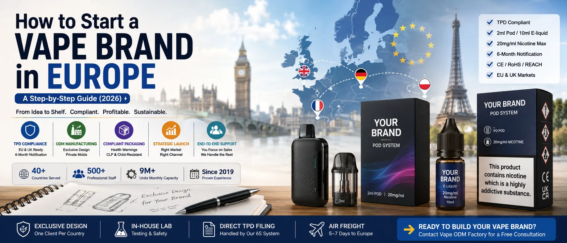 How to start a vape brand in the UK and Europe
