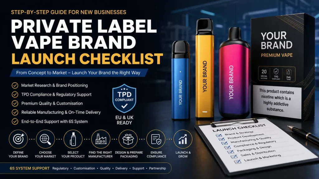 Private Label Vape Brand Launch Checklist for New Businesses