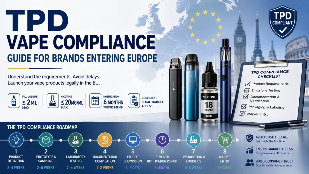TPD Compliance Guide for Vape Brands Entering Europe