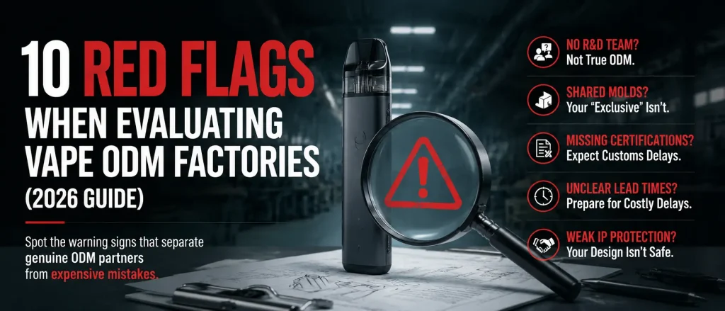 10 Red Flags When Evaluating Vape ODM Factories (2026 Guide)