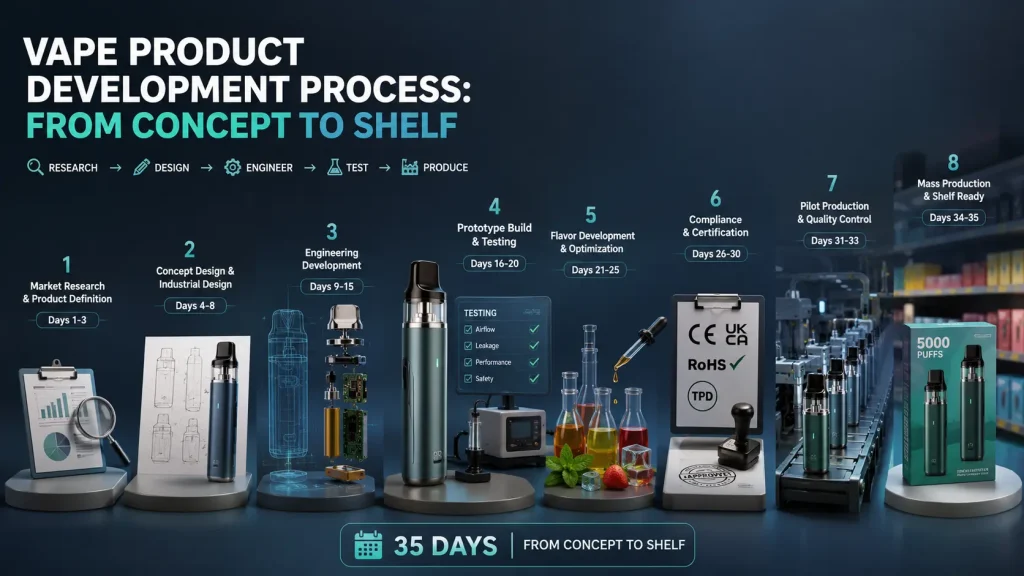 Vape Product Development Process: From Concept to Shelf