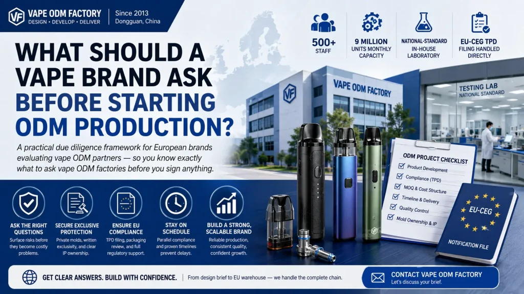 What Should a Vape Brand Ask Before Starting ODM Production?