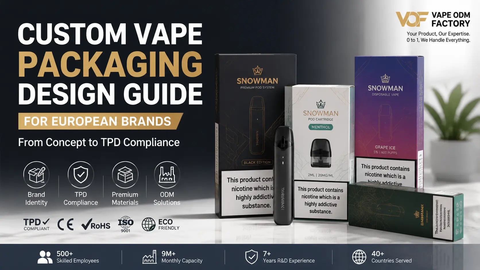 Custom vape packaging design guide for European brands