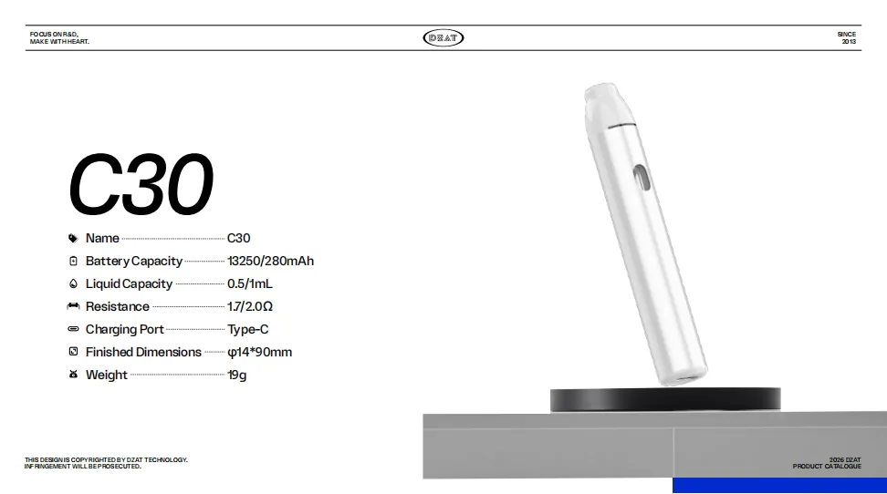 C30 CBD vape device by DZAT - C30 CBD Vape Pen - view 1