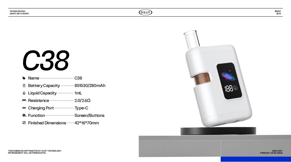 C38 CBD vape device by DZAT - C38 CBD Vape Device - view 1