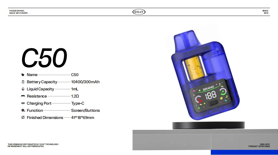 C50 CBD vape device by DZAT - C50 CBD Vape Pen - view 1
