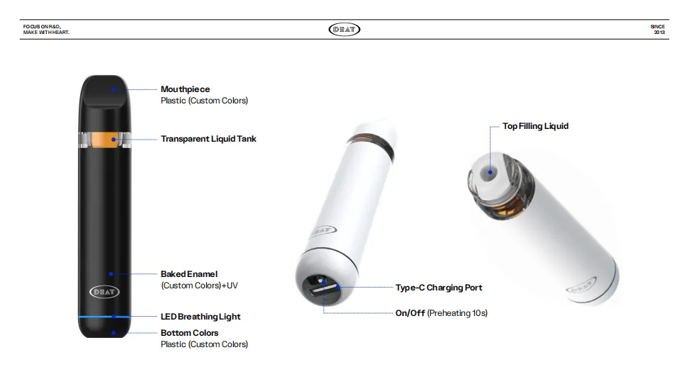 C66 CBD vape device by DZAT - C66 CBD Vape Pen - view 2