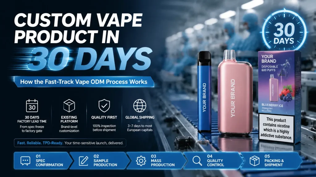 Custom Vape Product in 30 Days: Our Fast-Track ODM Process