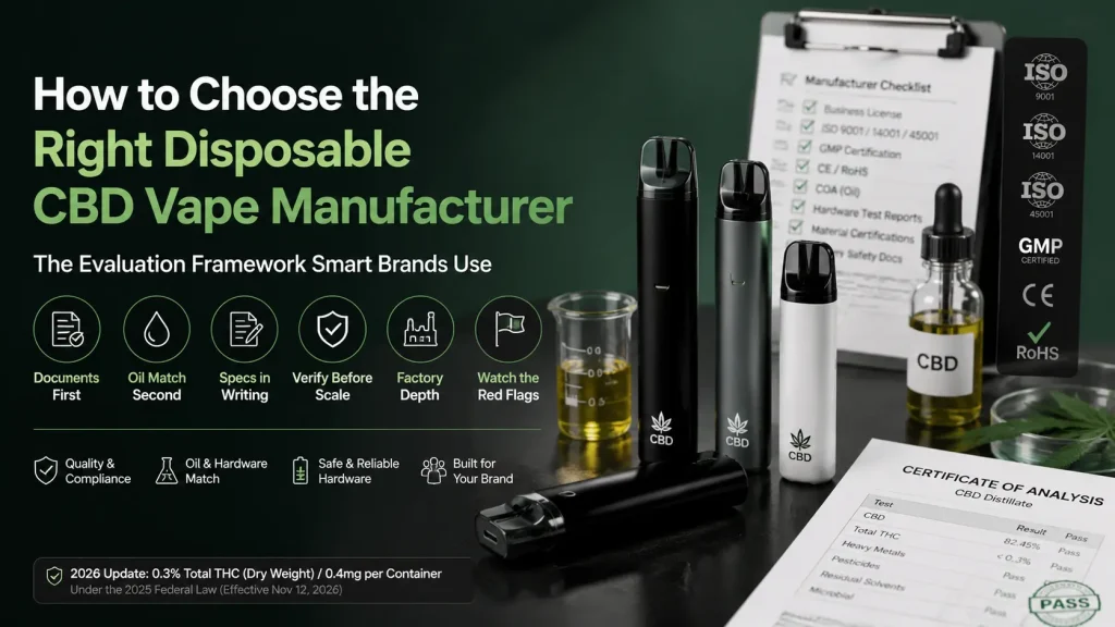 How to Choose a Disposable CBD Vape Manufacturer