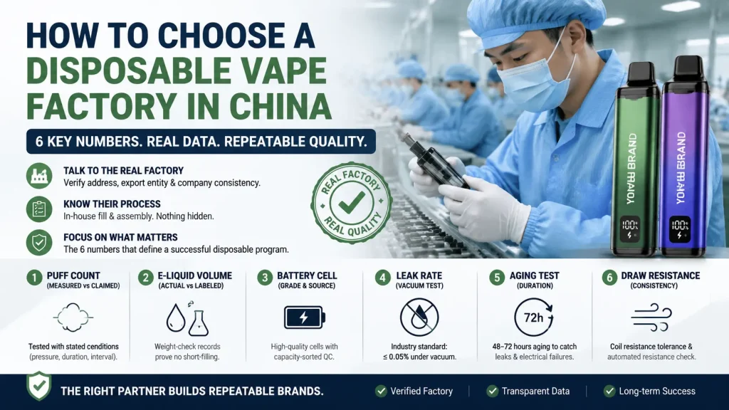 Disposable Vape Factory China: What to Look For