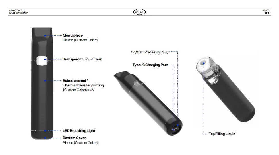 S16 CBD vape device by DZAT - S16 CBD Vape Pen - view 2