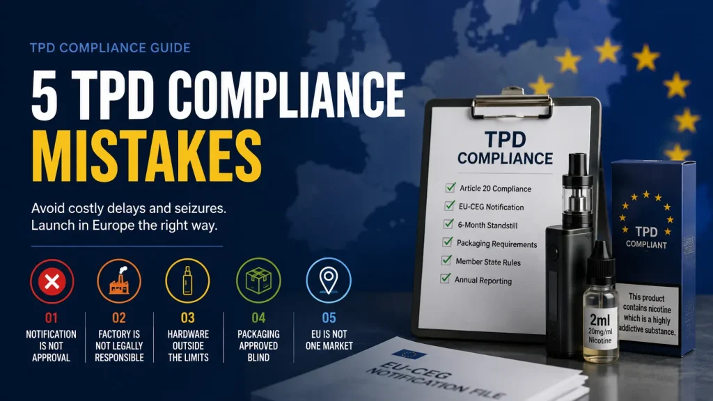5 Common TPD Compliance Mistakes Vape Brands Make
