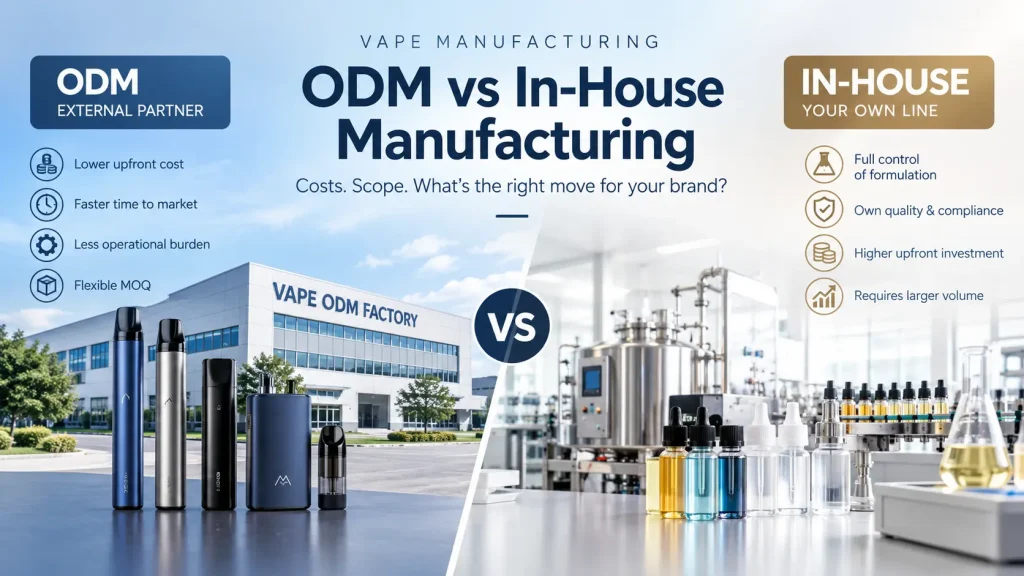 Vape ODM vs In-House Manufacturing: Full Cost Comparison